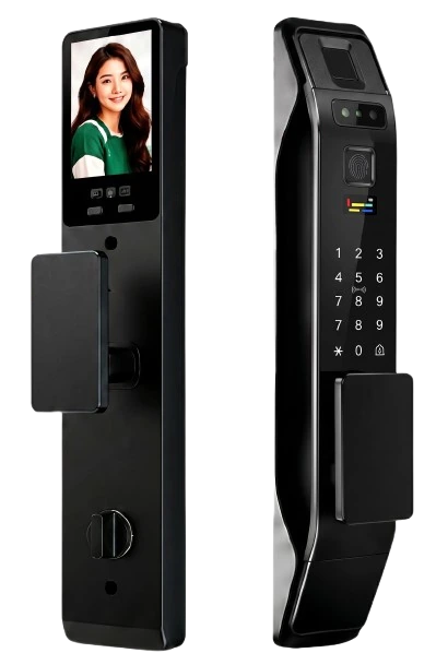 Front and side views of the GTECHNO Luma GT-G100 smart door lock